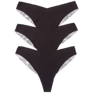 Journelle Womens  3Pk Victoire Jolie Thong, Black